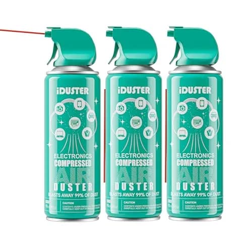 iDuster Compressed Air Duster Spray 10oz (295ml) 3-Pack | Powerful Electronics Cleaning thumbnail 1