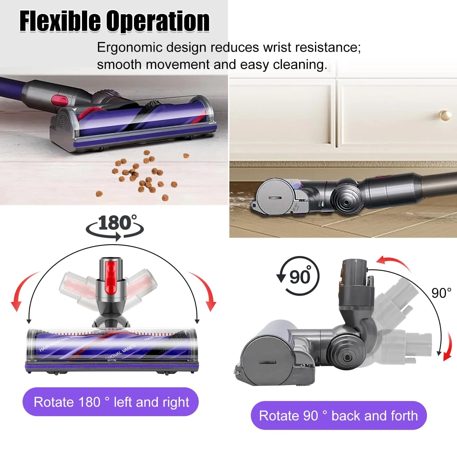 Vanclearidea Anti-Tangle Quick-Release Motorhead for Dyson V7-V15 Vacuum Cleaners | 0.8 kg (1.76 lb) - view 6