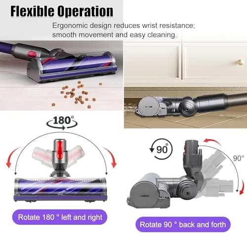 Vanclearidea Anti-Tangle Quick-Release Motorhead for Dyson V7-V15 Vacuum Cleaners | 0.8 kg (1.76 lb) thumbnail 6