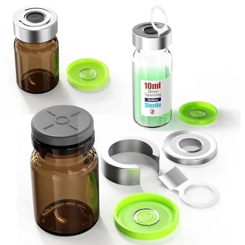 KSIITEKSLAB Borosilicate Glass Sample Vial 10mL Amber | Leakproof Sterile Lab Vial thumbnail 2