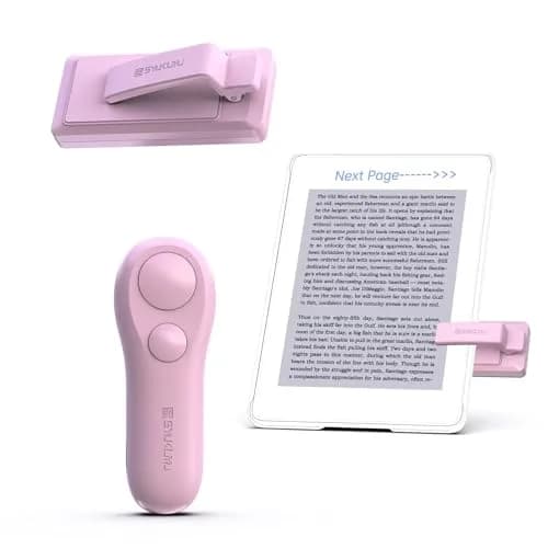 SK SYUKUYU RF Remote Page Turner for Kindle, iPad, Tablets & Phones | Pink, 30m Range thumbnail 1