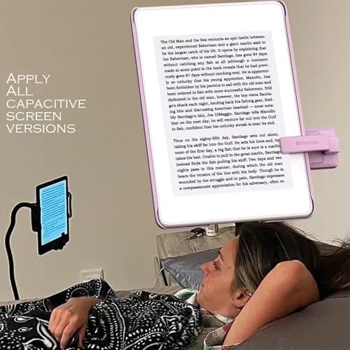 SK SYUKUYU RF Remote Page Turner for Kindle, iPad, Tablets & Phones | Pink, 30m Range thumbnail 2