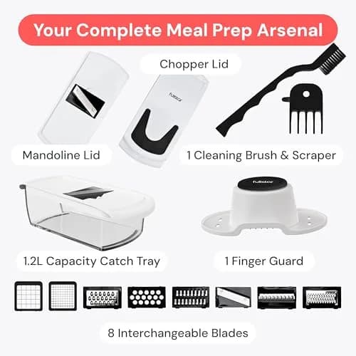 Fullstar Pro Original Vegetable Chopper & Mandoline Slicer Kitchen Gadget 1.16 kg (2.56 lb) | TikTok Viral Kitchen Tool for Fast Prep thumbnail 8