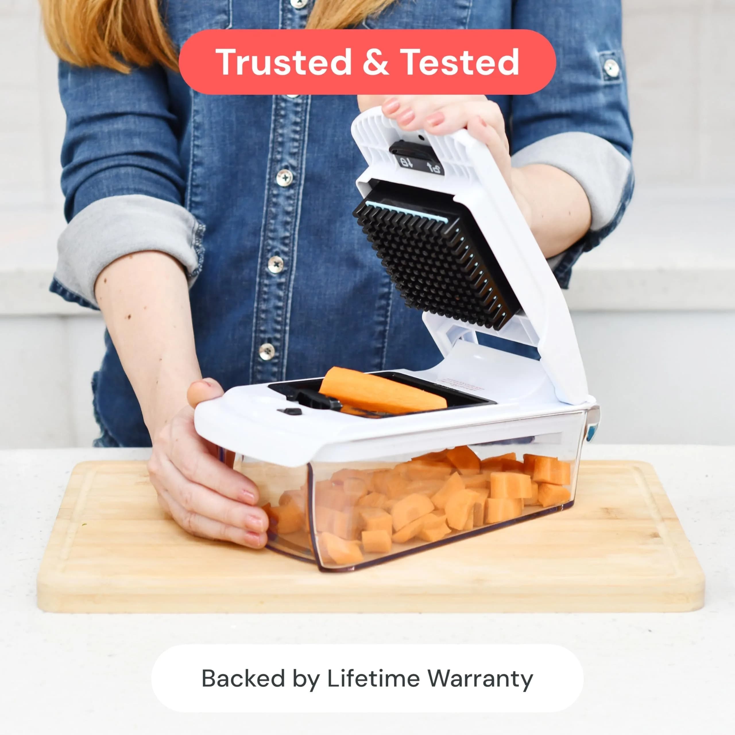 Fullstar Pro Original Vegetable Chopper & Mandoline Slicer Kitchen Gadget 1.16 kg (2.56 lb) | TikTok Viral Kitchen Tool for Fast Prep - view 9