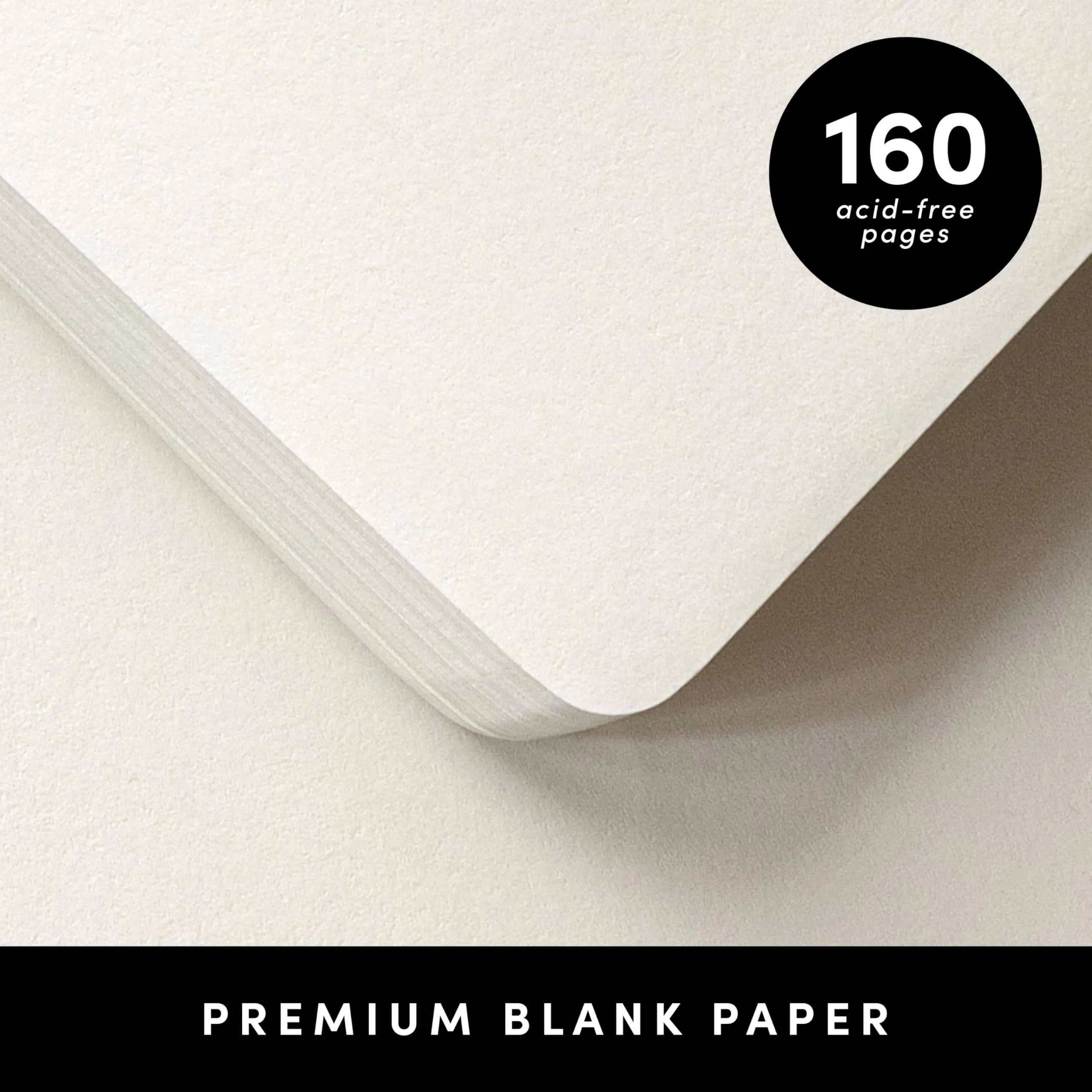 PAPERAGE Blank Journal Notebook, Light Blue, 5.6 x 8 in (14.2 x 20.3 cm) | Acid-Free Paper, Lay Flat Design - view 4