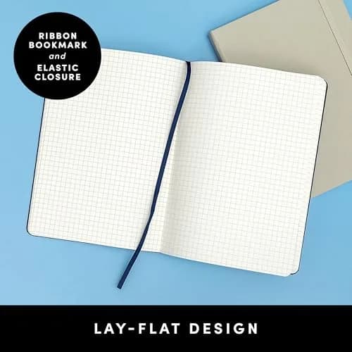 PAPERAGE Graph Paper Journal Notebook, Cognac, 160 Pages, 14.4cm x 20.3cm (5.6 in x 8 in) | 100 GSM Thick Paper for Work or School thumbnail 3
