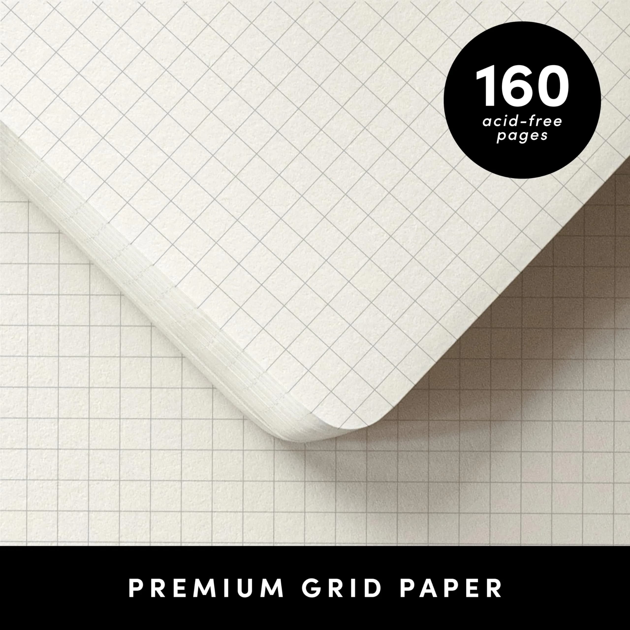 PAPERAGE Grid Paper Journal Notebook (Lavender), 5.6 x 8 in | 160 Pages, 100 GSM Thick Paper - view 4