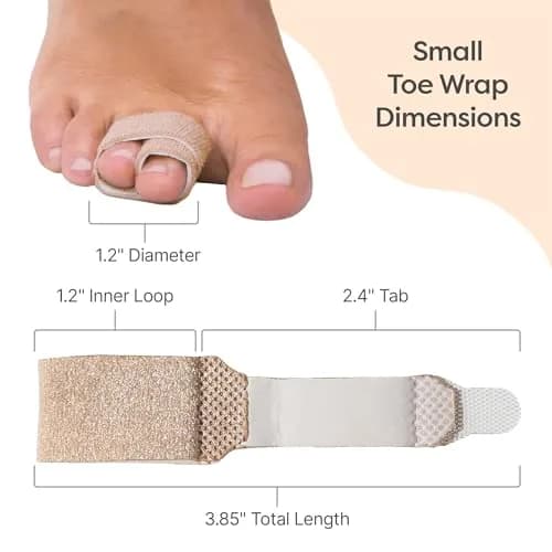 ZenToes Hammer Toe Straightener & Broken Toe Splint Buddy Wraps, 4 Ct | Gentle Support for Middle Toes thumbnail 9