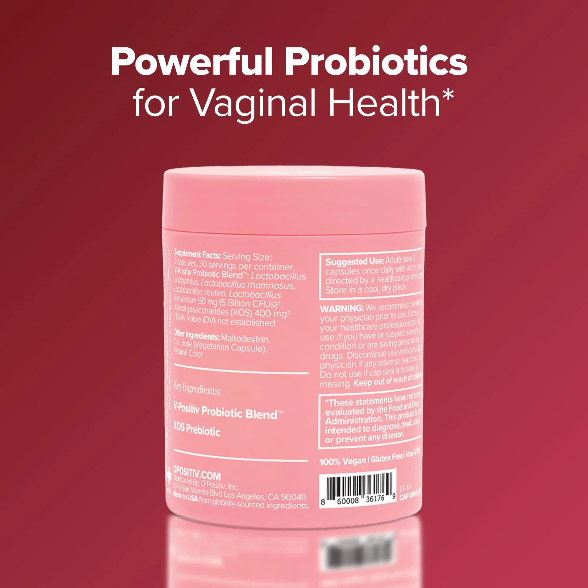 O Positiv URO Vaginal Probiotics with Prebiotics & Lactobacillus for Women - 60 Count (Pack of 1) | Supports Vaginal Health - view 9
