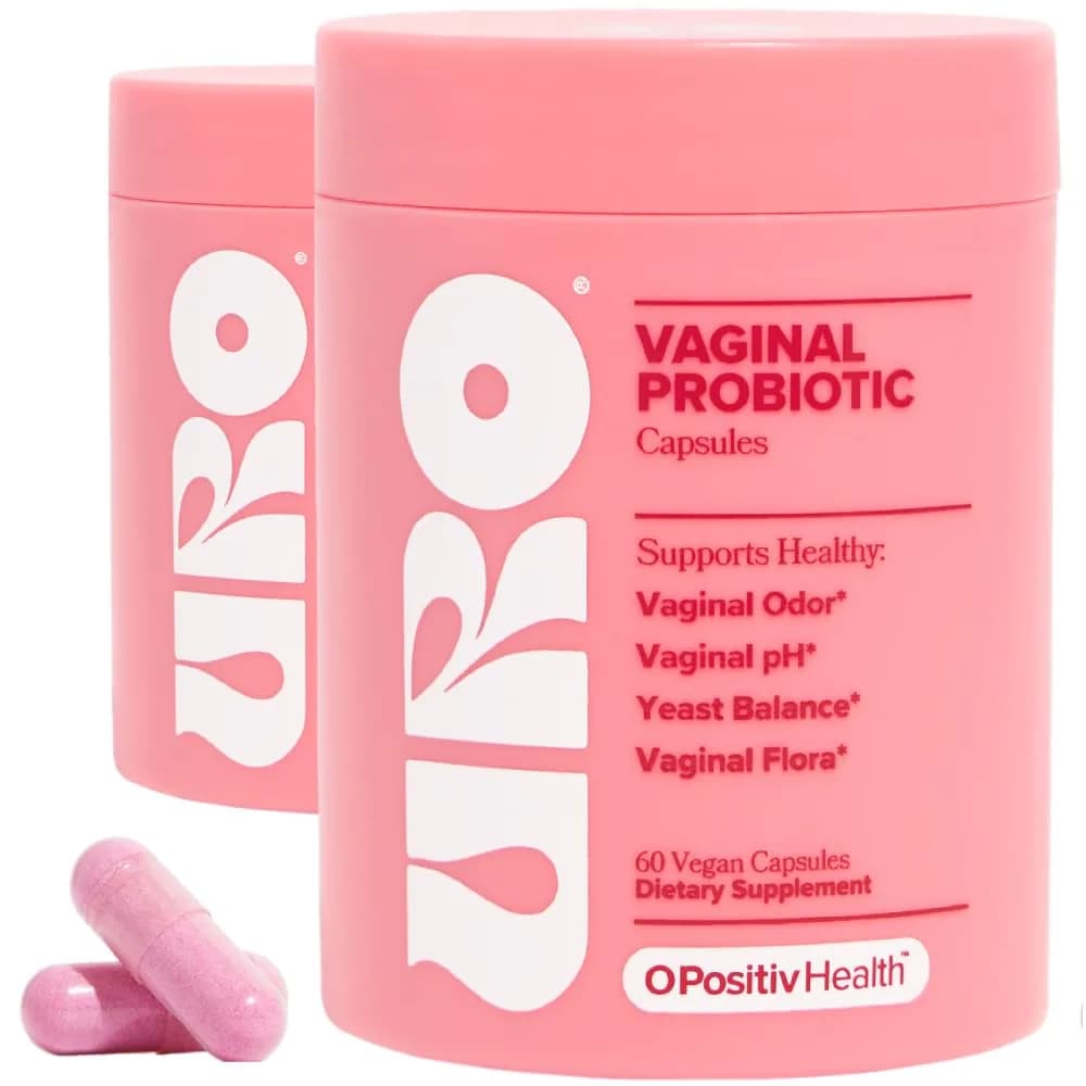 O Positiv URO Vaginal Probiotics for Odor, Flora & pH Balance 120 Count (2 x 60 Count Bottles) | Clinically Studied Blend