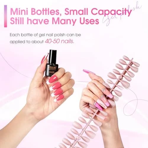 ROSALIND 30pcs Gel Nail Polish Set with Base and Gel Top Coat, 5.1 fl oz (156ml) | Professional Salon Quality for DIY Manicures thumbnail 4