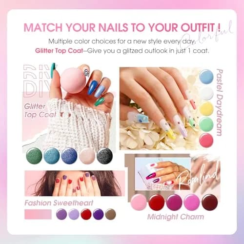ROSALIND 30pcs Gel Nail Polish Set with Base and Gel Top Coat, 5.1 fl oz (156ml) | Professional Salon Quality for DIY Manicures thumbnail 2