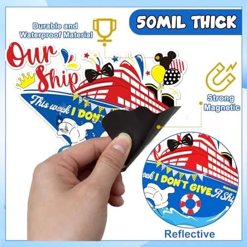 Lionoble 16pcs Reflective Mouse & Cruise Door Magnets | Summer Magnetic Stickers for Cars & Refrigerator thumbnail 3