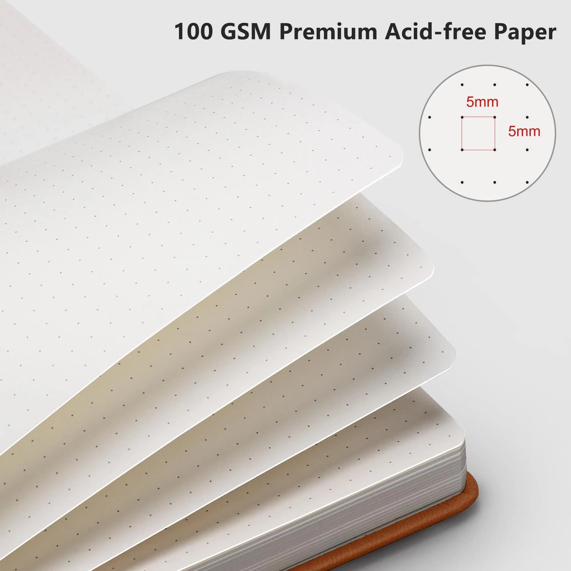 RETTACY Dotted Journal Notebook A5 192 Pages | Smooth Ink Flow Acid-Free Paper - view 3