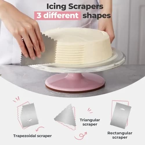 Kootek 12" Aluminum Cake Turntable Set for Decorating | Durable & Smooth Rotation (70-120 chars) thumbnail 5