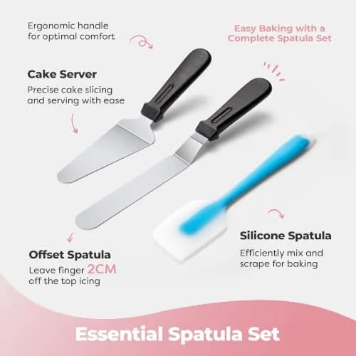 Kootek 12" Aluminum Cake Turntable Set for Decorating | Durable & Smooth Rotation (70-120 chars) thumbnail 6