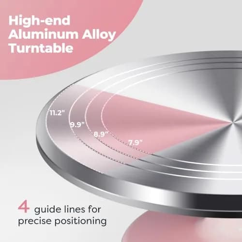 Kootek 12" Aluminum Cake Turntable Set for Decorating | Durable & Smooth Rotation (70-120 chars) thumbnail 3