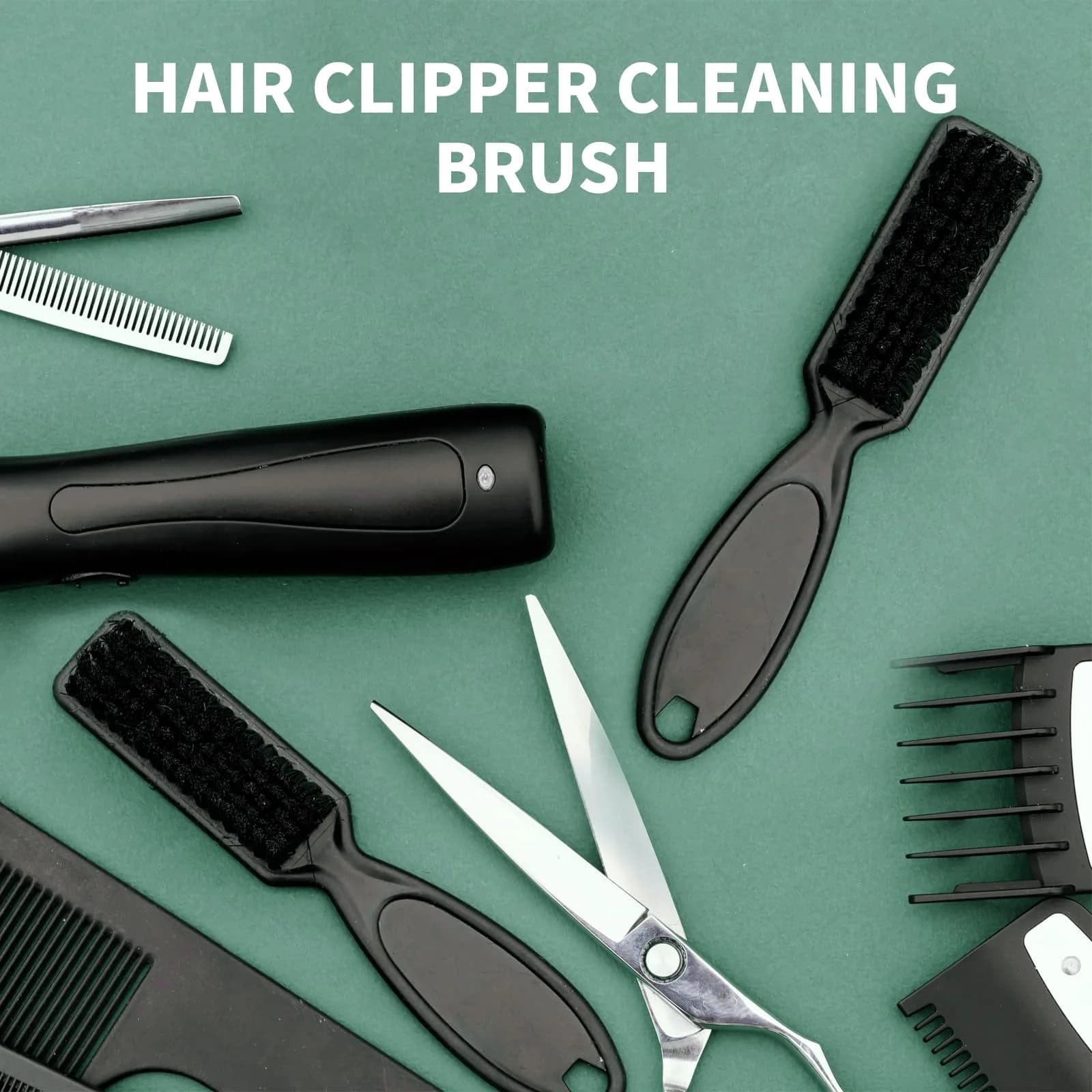 SQULIGT 10 Pcs Barber Clipper Cleaning Brush Set | Nylon Bristle & ABS Handle - view 5