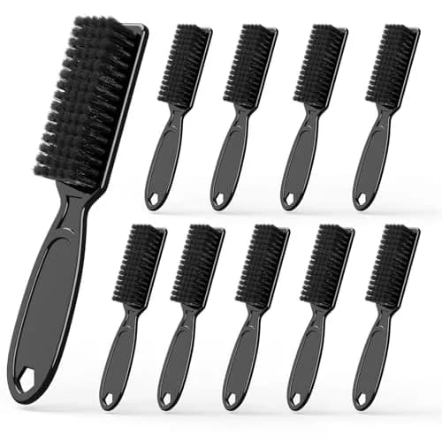 SQULIGT 10 Pcs Barber Clipper Cleaning Brush Set | Nylon Bristle & ABS Handle thumbnail 1