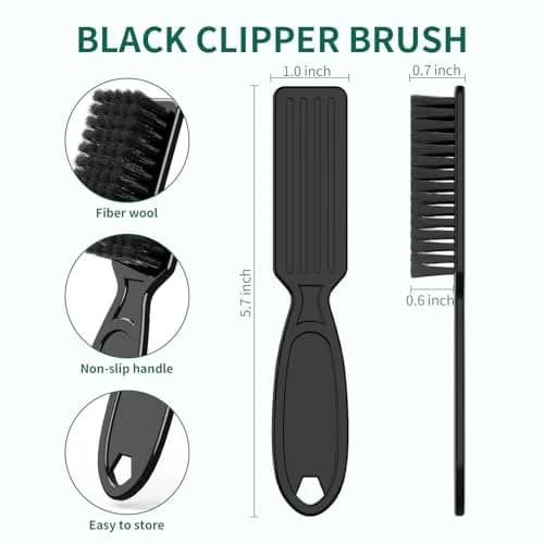 SQULIGT 10 Pcs Barber Clipper Cleaning Brush Set | Nylon Bristle & ABS Handle thumbnail 2