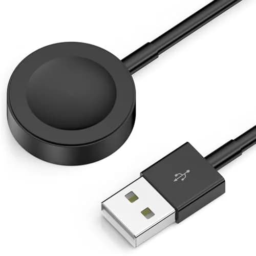 Amasuki Magnetic Charging Cable for Apple Watch, USB A Wireless Charger for iWatch Series 11/10/9/8/7/6/5/4/3/2 Ultra 3/2/SE (3.3FT, White) — Black-A