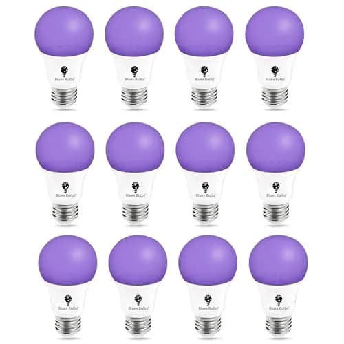 Bluex Bulbs 12 Pack LED Black Light Bulb 9W A19 E26 | Neon Glow in The Dark, Decorative & Energy Saving (70-120c) thumbnail 1