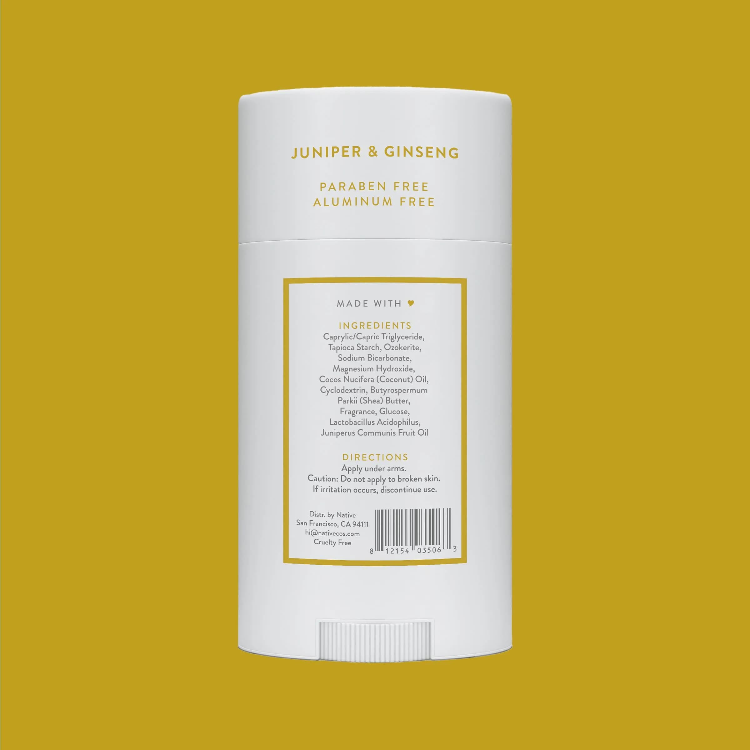 Native Natural Deodorant Juniper & Ginseng 75.6g (2.65oz) | 72-Hour Odor Control - view 8