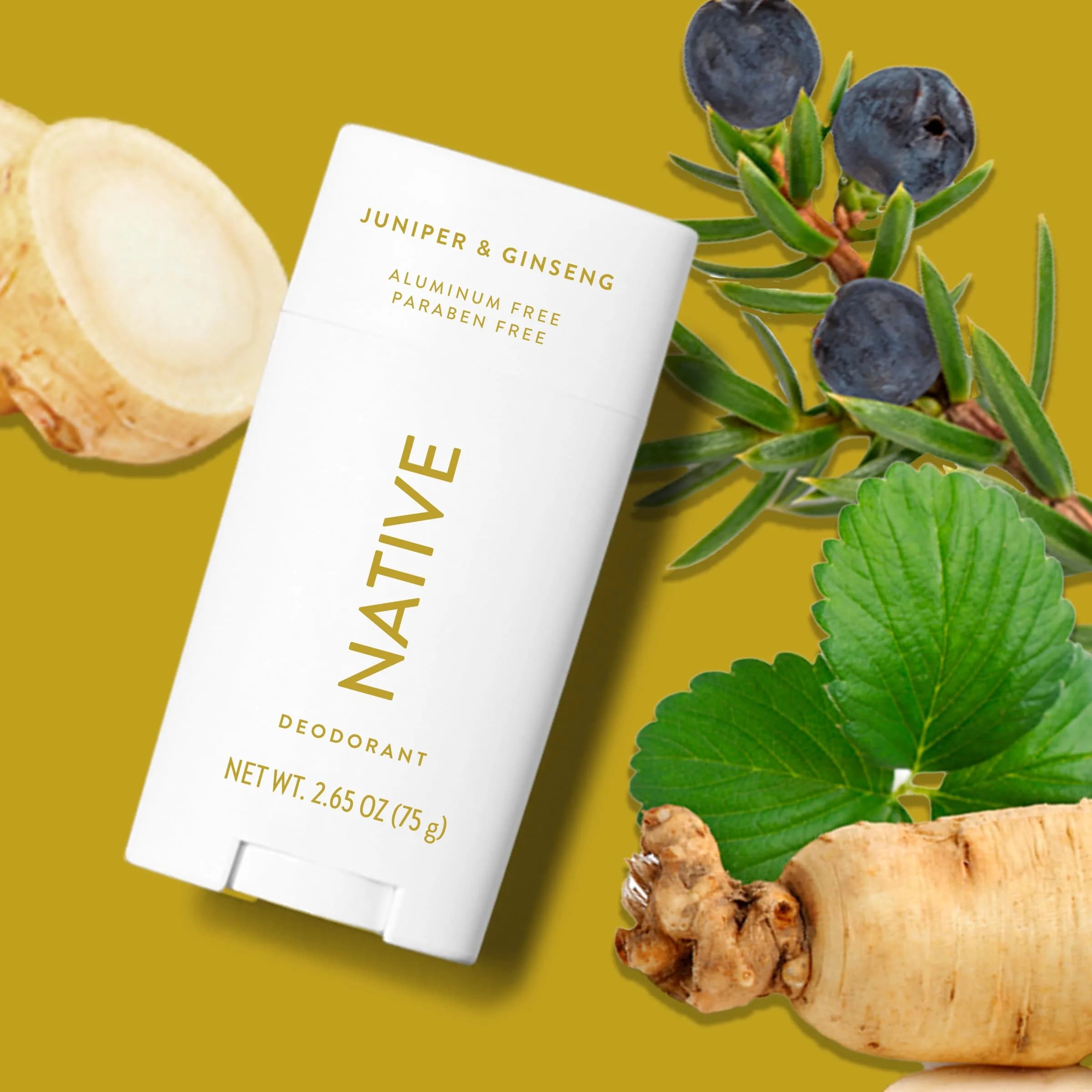 Native Natural Deodorant Juniper & Ginseng 75.6g (2.65oz) | 72-Hour Odor Control - view 3
