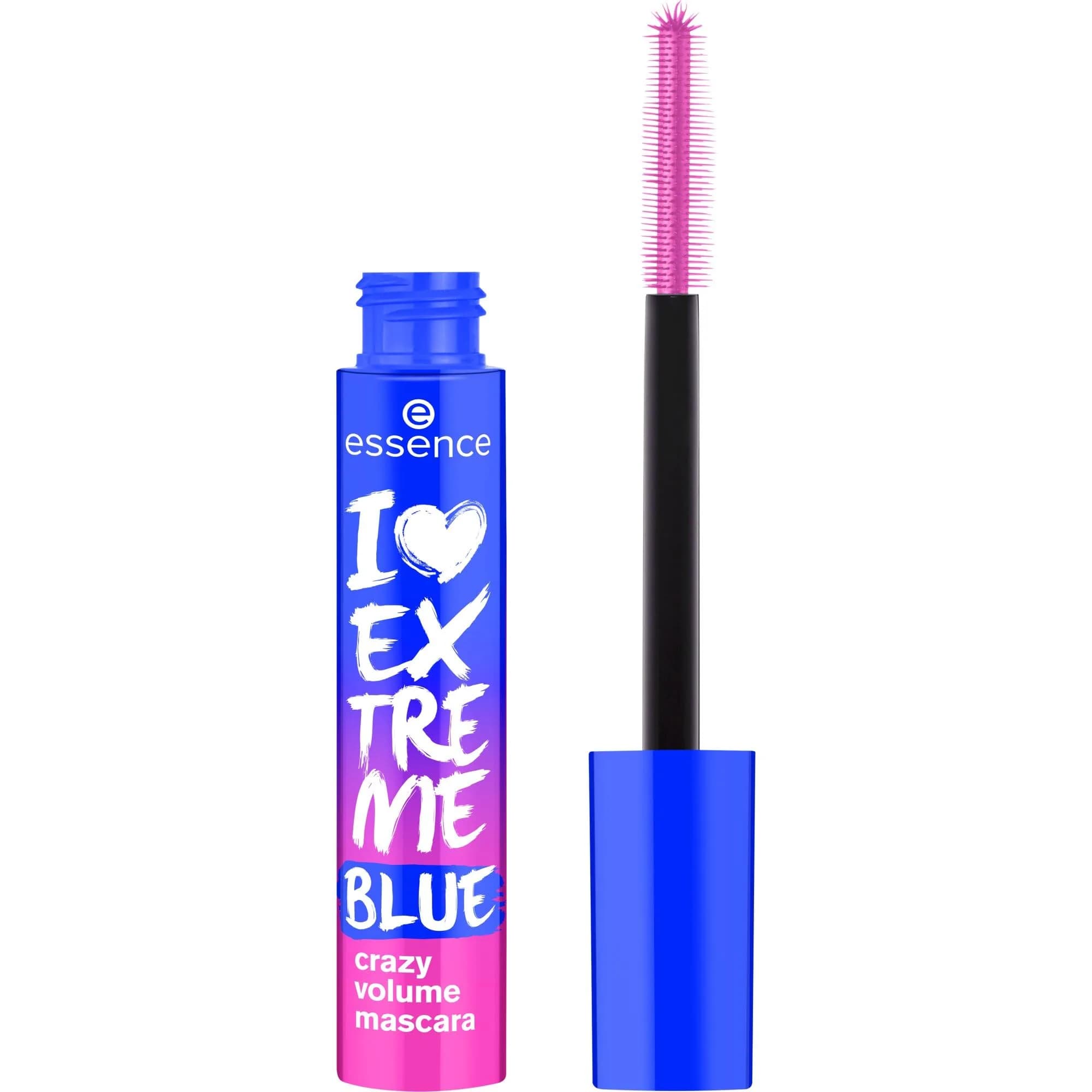 Essence Cosmetics I Love Extreme Blue Crazy Volume Mascara | Ultra-Blue, High-Impact Color & No Clumps - main product image