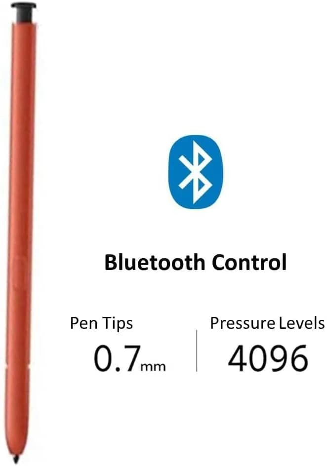 YJSK S Pen Replacement for Samsung Galaxy S22 Ultra 5G Stylus Pen with Bluetooth, 4096 Pressure Sensor, Air Command, 5 Tips (Red) thumbnail 2