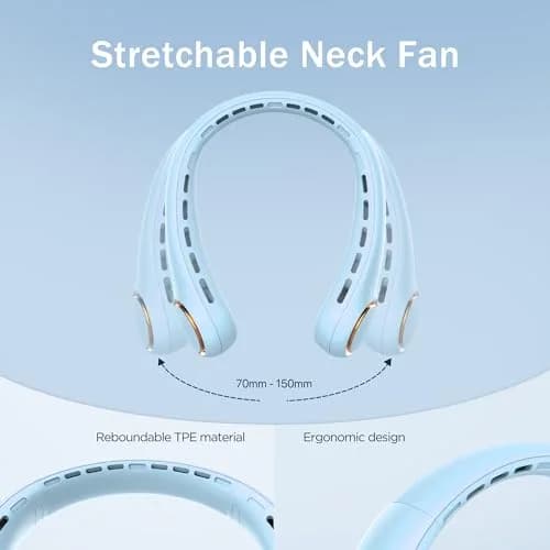 GULAKI Portable Neck Fan with 4000mAh Battery | Hands-Free Cooling for Summer thumbnail 5
