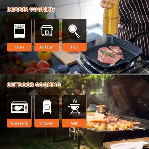 Dewjom Wireless Meat Thermometer – Digital Cooking Thermometer with Wireless Probe – 500Ft Range, App Control, Preprogrammed Temperatures thumbnail 8