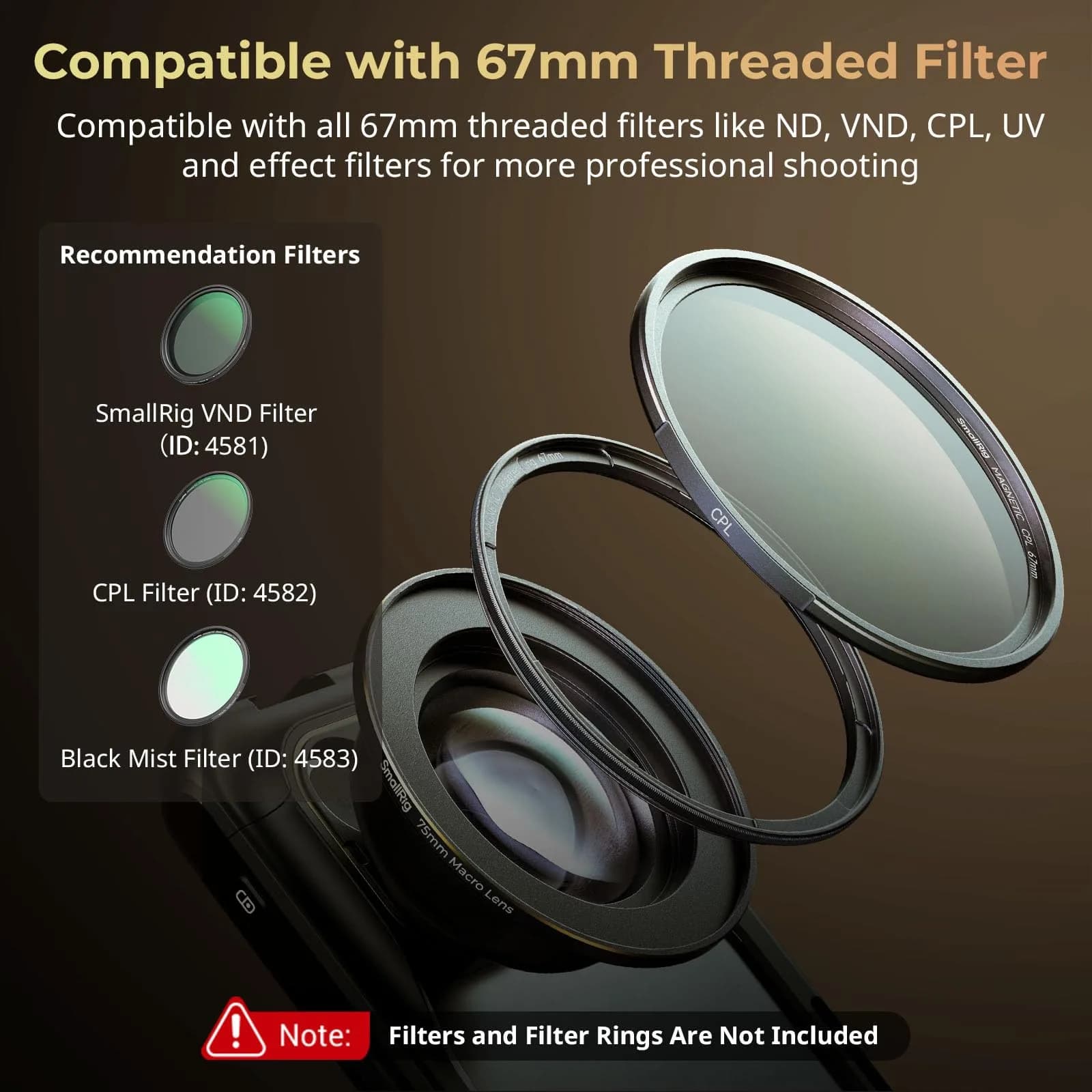 SMALLRIG 75mm HD Master Macro Lens 40mm Focal Length | Captures Intricate Details with Shallow Depth of Field - view 6