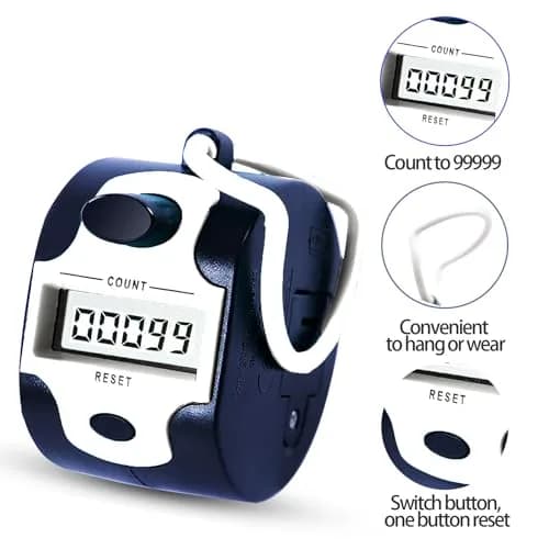 TESEAS Digital Tally Counter Clicker Handheld 2 Pack 99999 Count | Accurate Manual Lap Tracker thumbnail 5