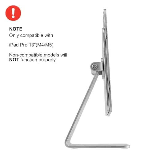 BongBingBoo Magnetic iPad Pro 13" Stand (M4&M5) Silver | Stable Aluminum Mount thumbnail 3