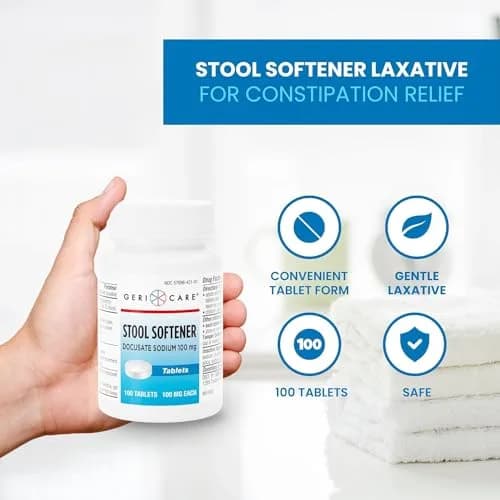 GeriCare Docusate Sodium Stool Softeners 100mg | Daily Relief for Women, Men & Elderly thumbnail 6