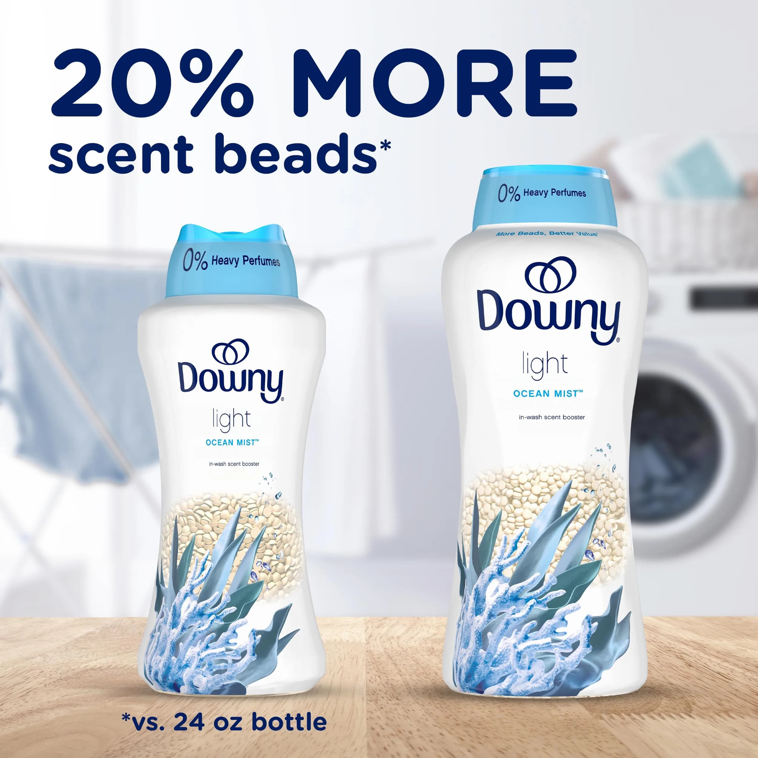 Downy Light Laundry Scent Booster Beads, Ocean Mist Scent, 30.1 OZ - view 2