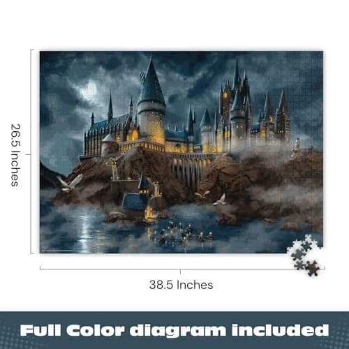 Ceaco Thomas Kinkade Harry Potter Hogwarts Castle 1500 Piece Jigsaw Puzzle 26.5 x 38.5 inches (67.3 x 97.8 cm) thumbnail 2