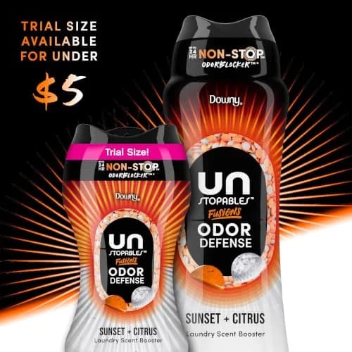 Downy Unstopables Fusions Odor Defense Laundry Beads 21.1 oz | Sunset + Citrus Scent for All Fabrics thumbnail 9