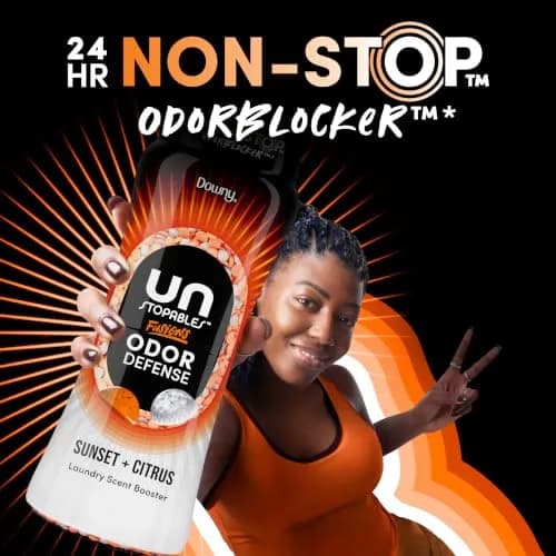 Downy Unstopables Fusions Odor Defense Laundry Beads 21.1 oz | Sunset + Citrus Scent for All Fabrics thumbnail 2