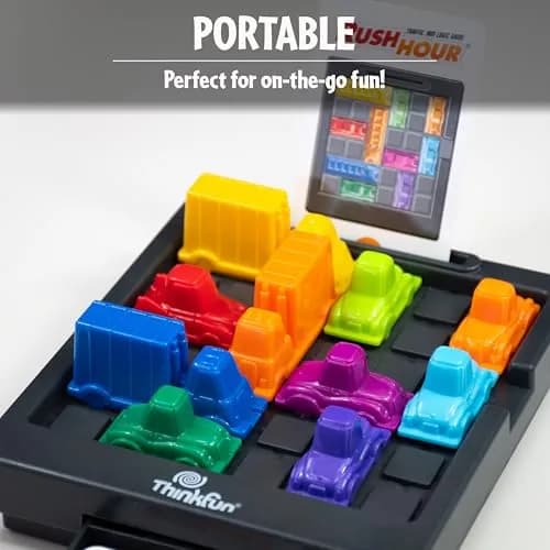 ThinkFun Rush Hour Logic Game with 40 Challenges | STEM Toy for Kids Age 8+ (22.5 cm x 23.5 cm x 6 cm) thumbnail 2