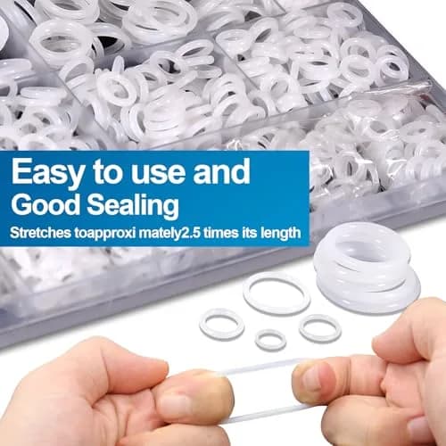 ZDBB White 1228 PCS Silicone O-Ring Kit | Assorted Sizes for Faucets & Plumbing thumbnail 6
