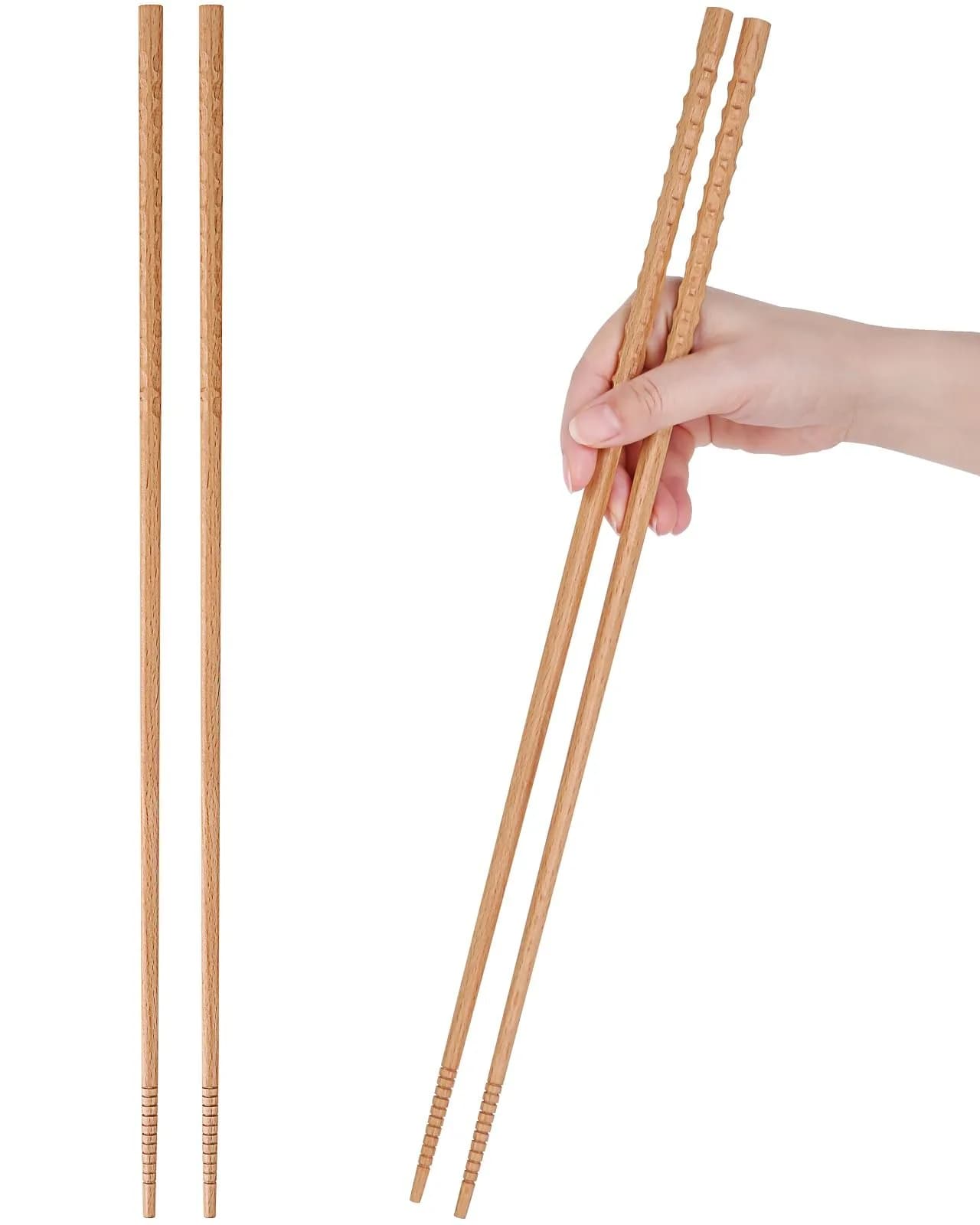 Donxote Extra Long Cooking Chopsticks 42cm (16.5 inches) | Double Anti-Slip Grip for Frying & Hotpot - main product image