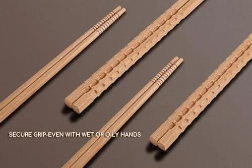 Donxote Extra Long Cooking Chopsticks 42cm (16.5 inches) | Double Anti-Slip Grip for Frying & Hotpot thumbnail 3