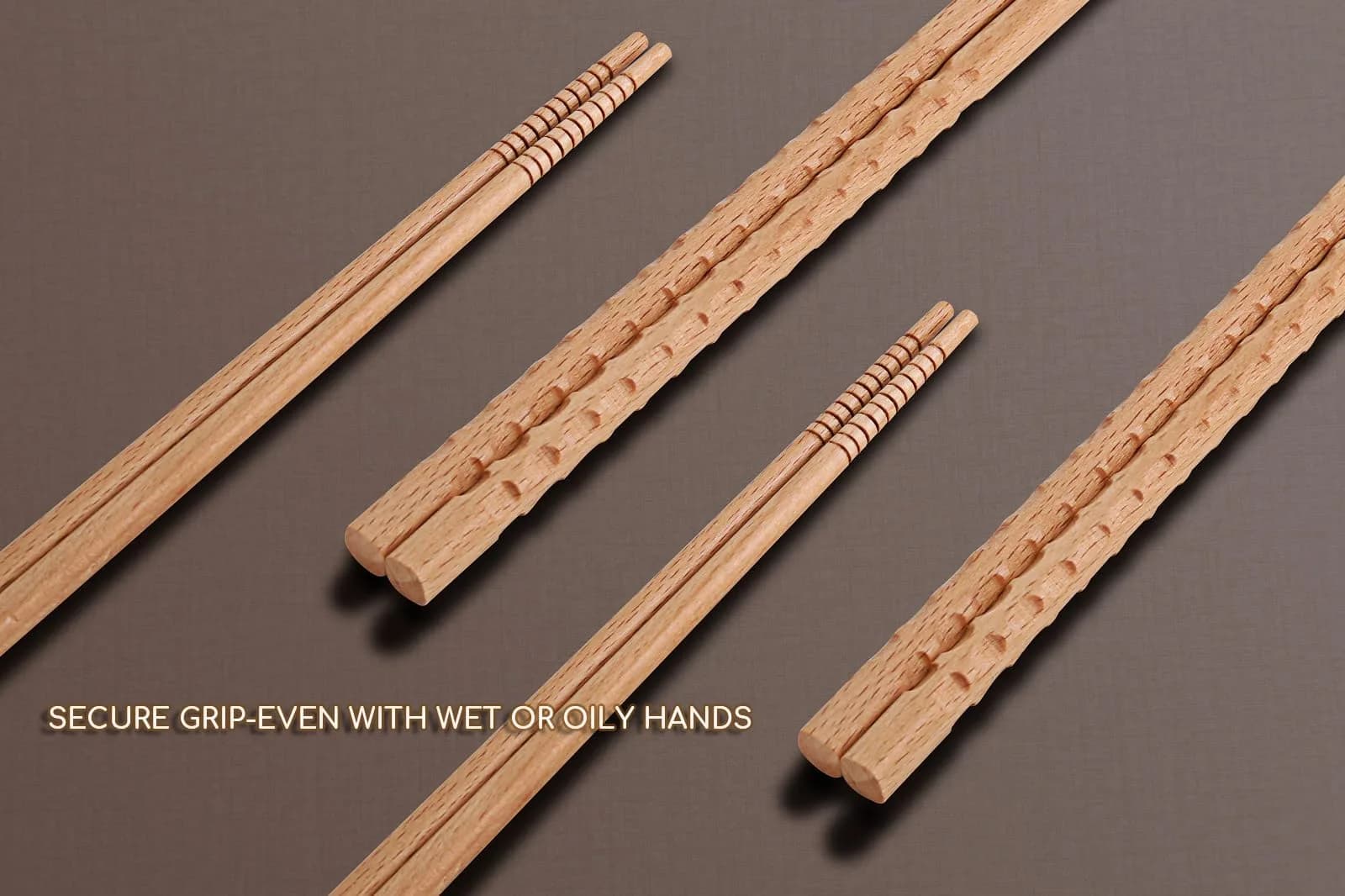 Donxote Extra Long Cooking Chopsticks 42cm (16.5 inches) | Double Anti-Slip Grip for Frying & Hotpot - view 3