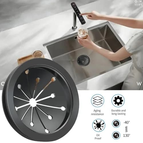 Dincerpen 2 Pcs Garbage Disposal Splash Guard 8 cm (3.15 inches) | Prevents Splashes & Reduces Noise thumbnail 4