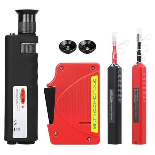 BAOSHLA 4-Pack Fiber Optic Microscope 400X | Portable Inspection Tool with 2.5mm & 1.25mm Adapters thumbnail 1