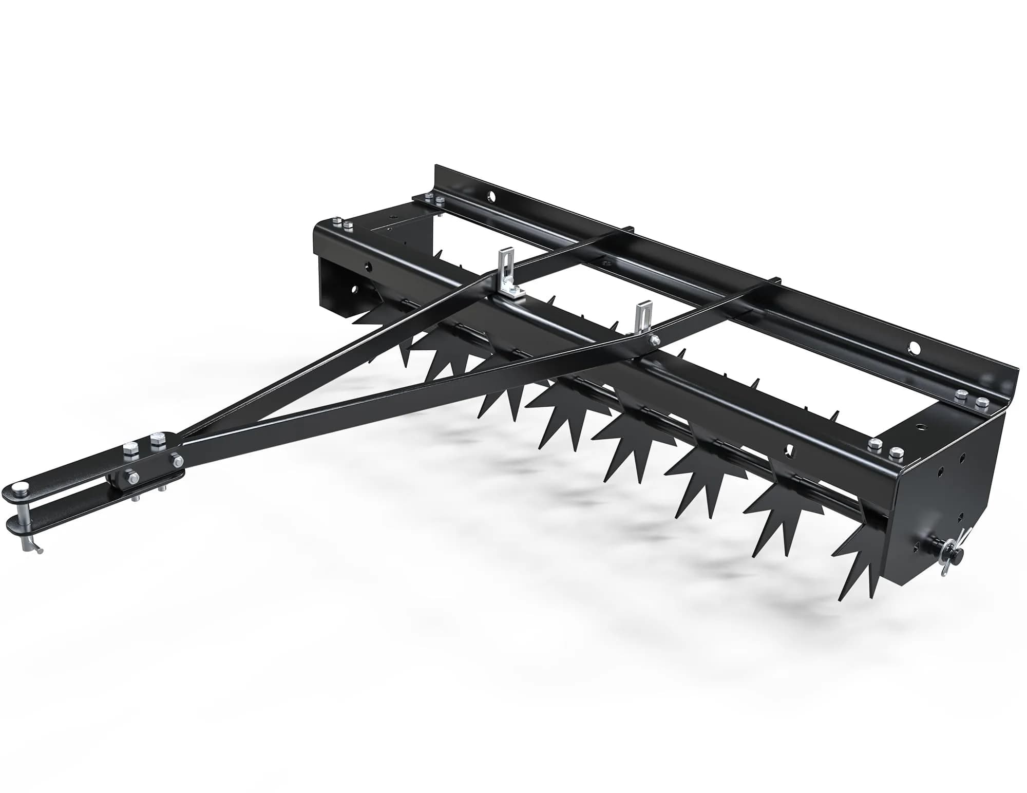 YINTATECH 48" Tow-Behind Lawn Aerator with Universal Hitch | Soil Loosening & Oxygenation Tool for Lawn Care