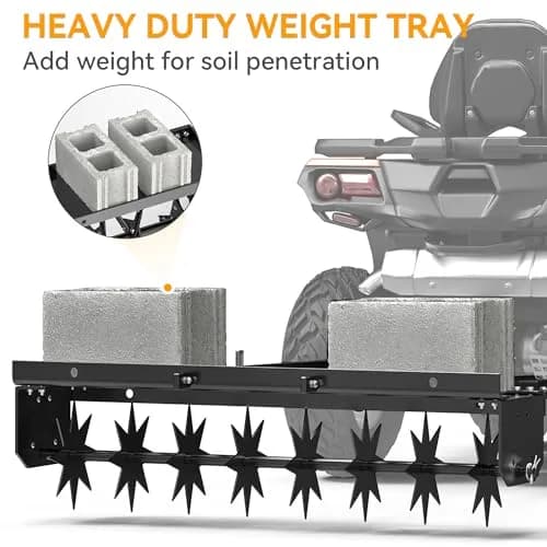 YINTATECH 48" Tow-Behind Lawn Aerator with Universal Hitch | Soil Loosening & Oxygenation Tool for Lawn Care thumbnail 5