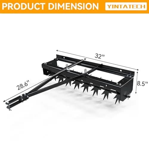 YINTATECH 48" Tow-Behind Lawn Aerator with Universal Hitch | Soil Loosening & Oxygenation Tool for Lawn Care thumbnail 7
